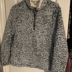 Navy blue Sherpa pullover